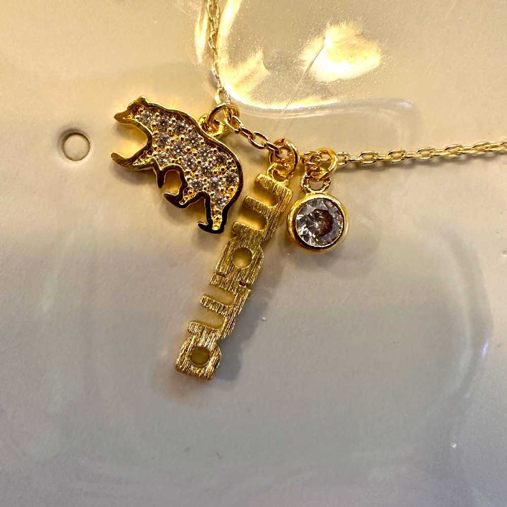 Mama Bear Charm Necklace